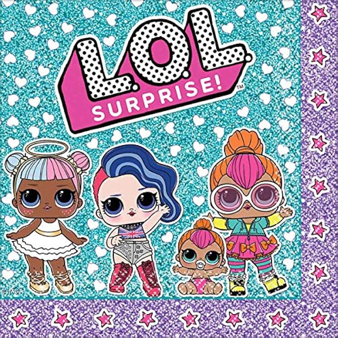 PARTY CENTRE LOL SURPRISELUNCH TISSUES 16PCS